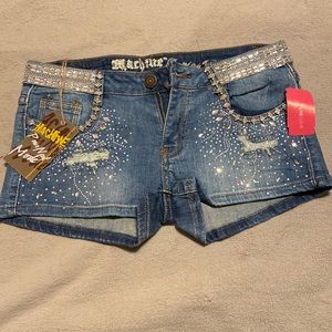 Rhinestone short shorts brand new
